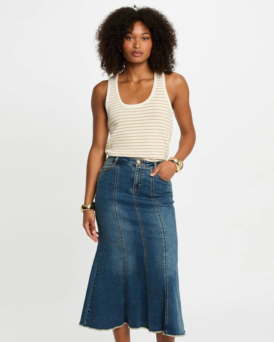 Женский трикотажный топ в полоску Morgan, бежевый
Женский трикотажный топ в полоску Morgan, бежевый