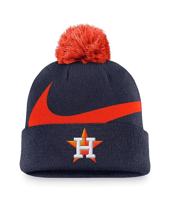 Мужская темно-синяя вязаная шапка с манжетами и помпоном Houston Astros Swoosh Peak Nike, синий
Мужская темно-синяя вязаная шапка с манжетами и помпоном Houston Astros Swoosh Peak Nike, синий