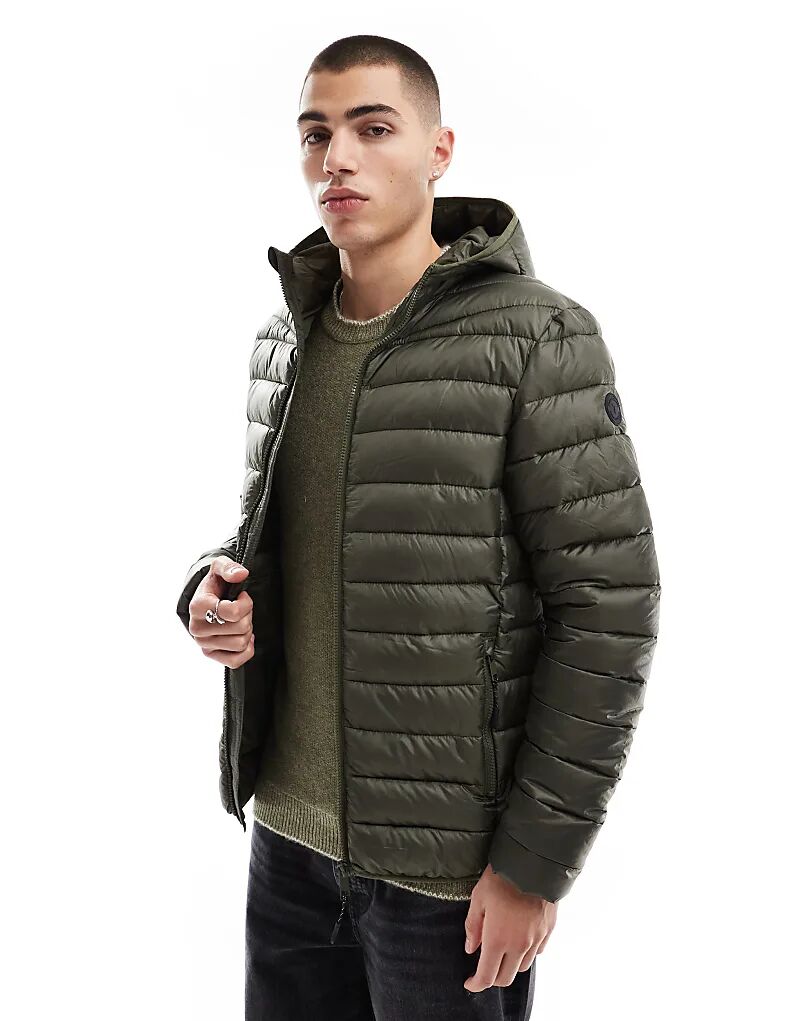 Куртка-пуховик цвета хаки Threadbare
Куртка-пуховик цвета хаки Threadbare