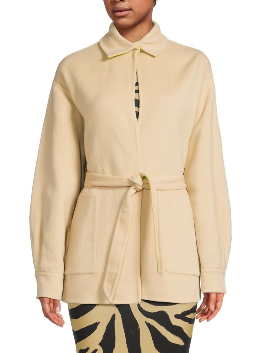 Пальто средней длины из натуральной шерсти и кашемира с завязками Off-White, бежевый
Пальто средней длины из натуральной шерсти и кашемира с завязками Off-White, бежевый