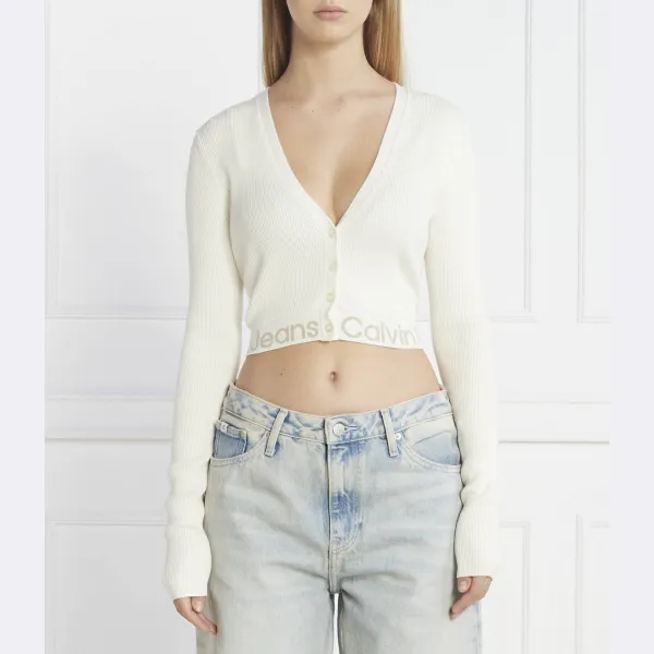 Укороченный кардиган Calvin Klein, экрю
Укороченный кардиган Calvin Klein, экрю