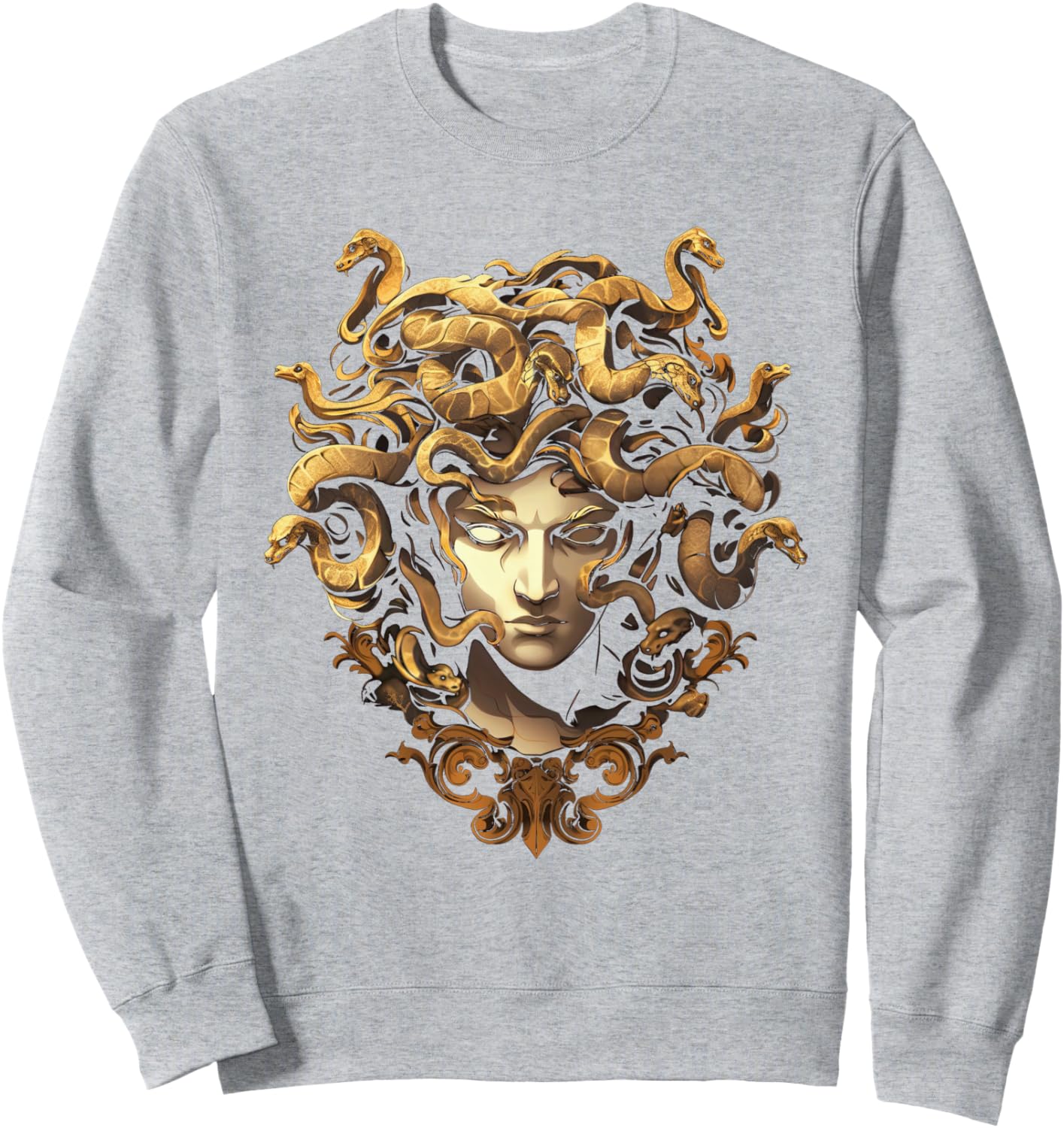 Толстовка с изображением головы Медузы из греческой мифологии и древних змеиных волос Ancient Greek Gods Designs, серый
Толстовка с изображением головы Медузы из греческой мифологии и древних змеиных волос Ancient Greek Gods Designs, серый