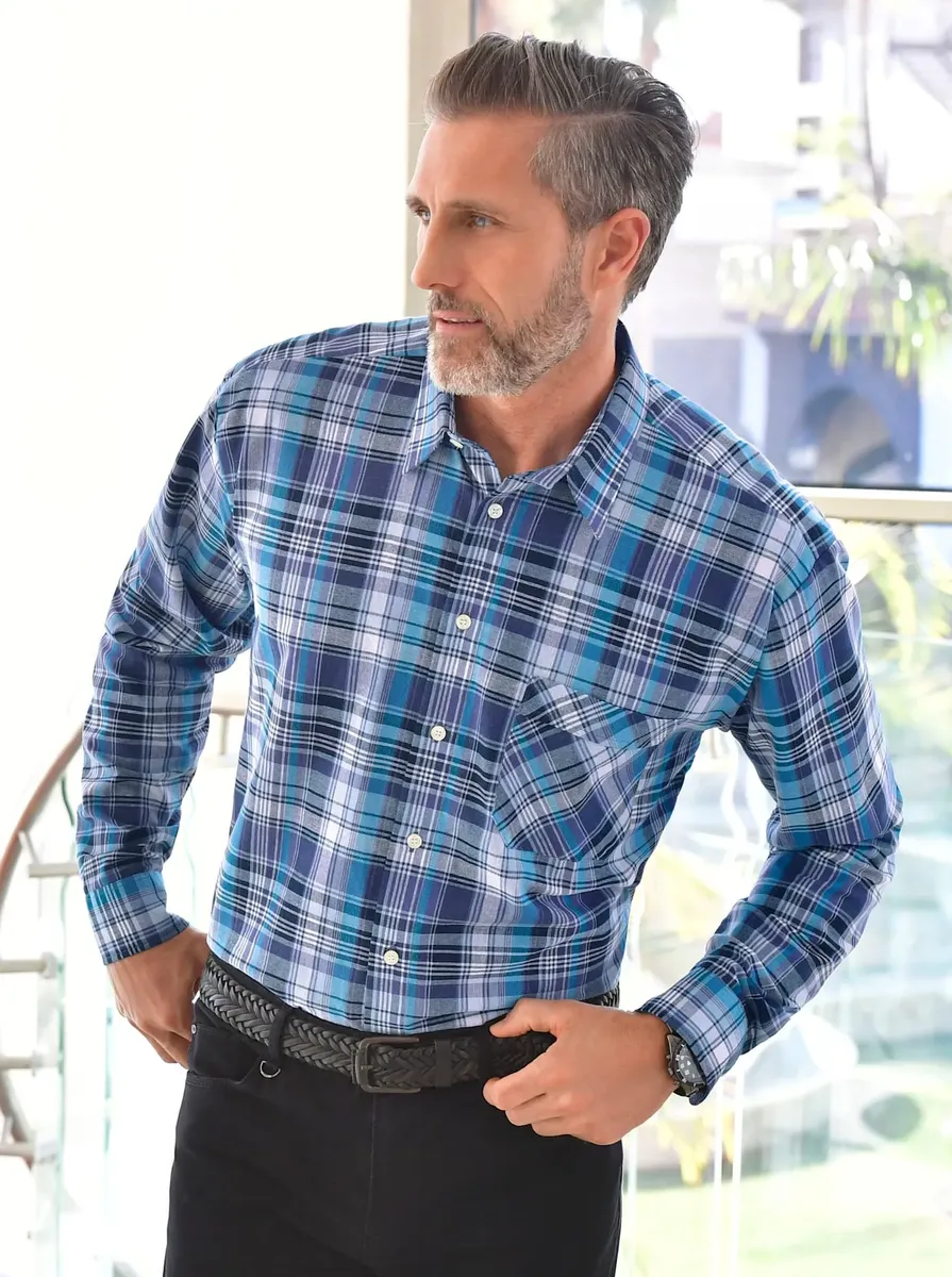Классическая рубашка в клетку Classic, синий
Классическая рубашка в клетку Classic, синий