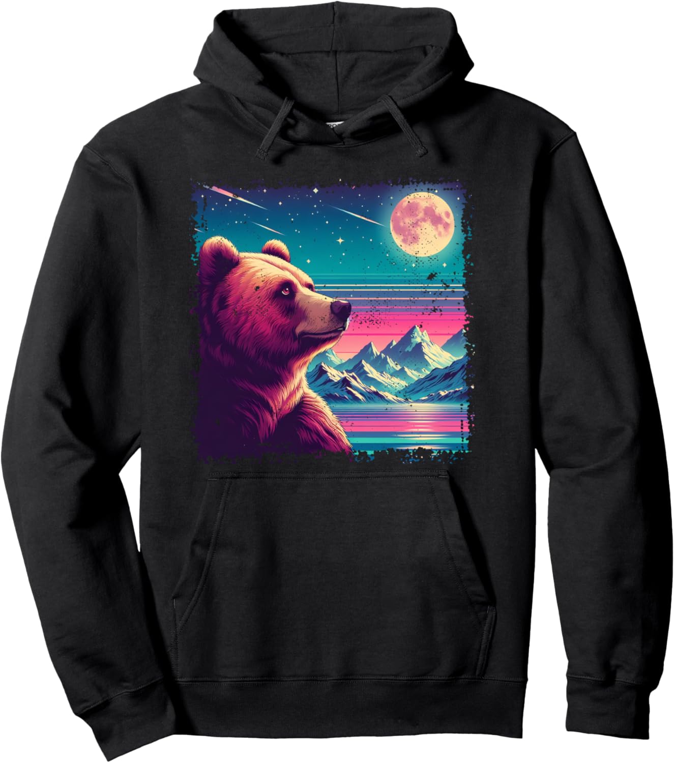 Толстовка с капюшоном «Медведь, наблюдающий за луной» Vintage 80S Bear Watching The Moon, черный
Толстовка с капюшоном «Медведь, наблюдающий за луной» Vintage 80S Bear Watching The Moon, черный