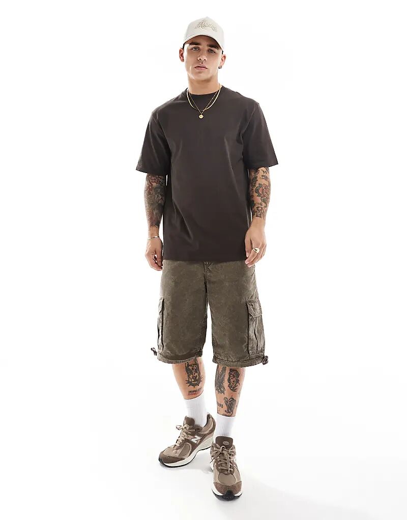 Футболка oversize с толстым рубчиком шоколадно-коричневого цвета Threadbare
Футболка oversize с толстым рубчиком шоколадно-коричневого цвета Threadbare