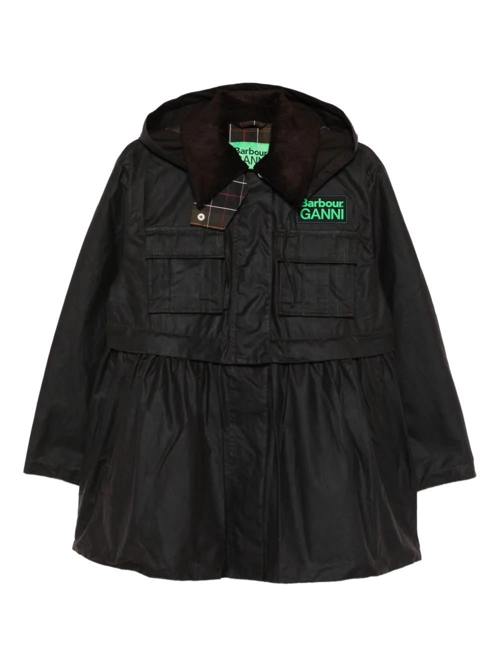 Пальто-пеплум из вощеного материала X Ganni Barbour, коричневый
Пальто-пеплум из вощеного материала X Ganni Barbour, коричневый