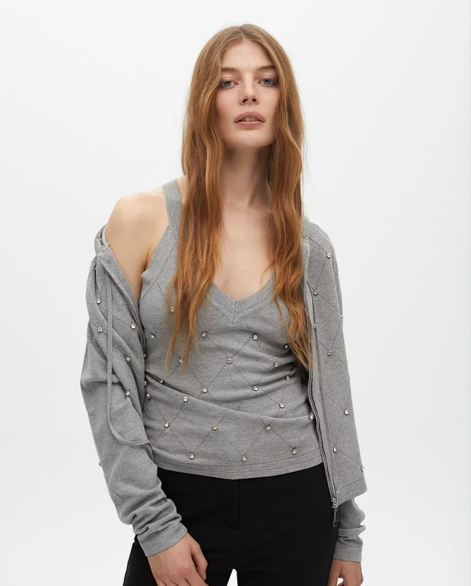 Женский кардиган с капюшоном и молнией Lola Casademunt, серый
Женский кардиган с капюшоном и молнией Lola Casademunt, серый