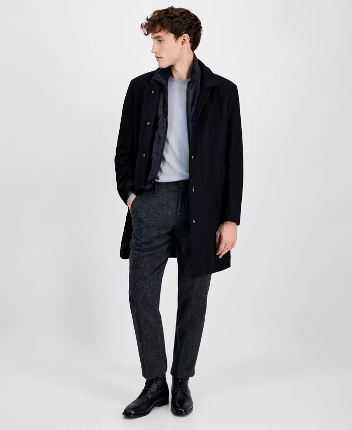 Мужское классическое пальто из шерстяной смеси с нагрудником Nautica, черный
Мужское классическое пальто из шерстяной смеси с нагрудником Nautica, черный