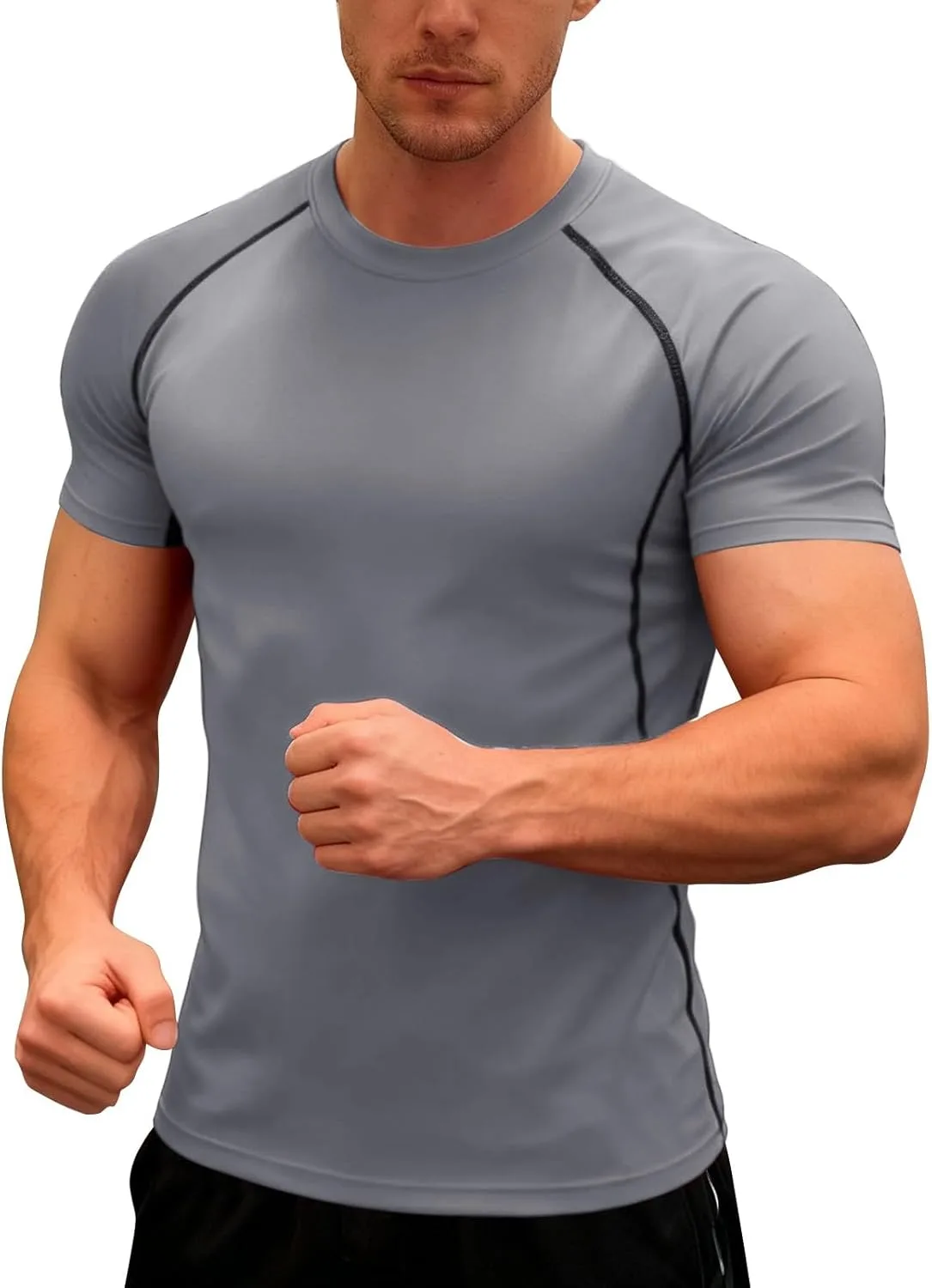 Мужская футболка с коротким рукавом Raglan для тренировок, влагоотводящая
Мужская футболка с коротким рукавом Raglan для тренировок, влагоотводящая