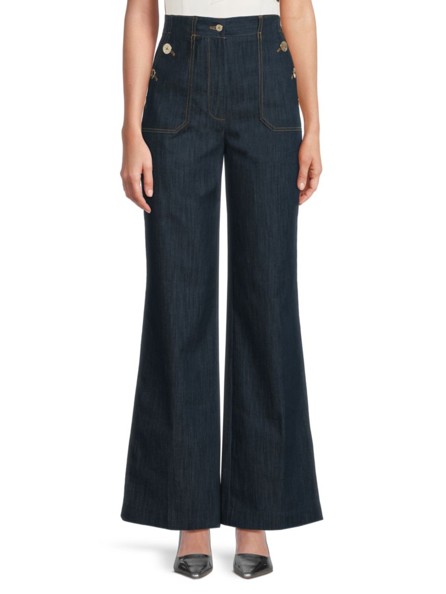 Джинсы-клеш в матросском стиле Tommy Hilfiger, темно-синий
Джинсы-клеш в матросском стиле Tommy Hilfiger, темно-синий