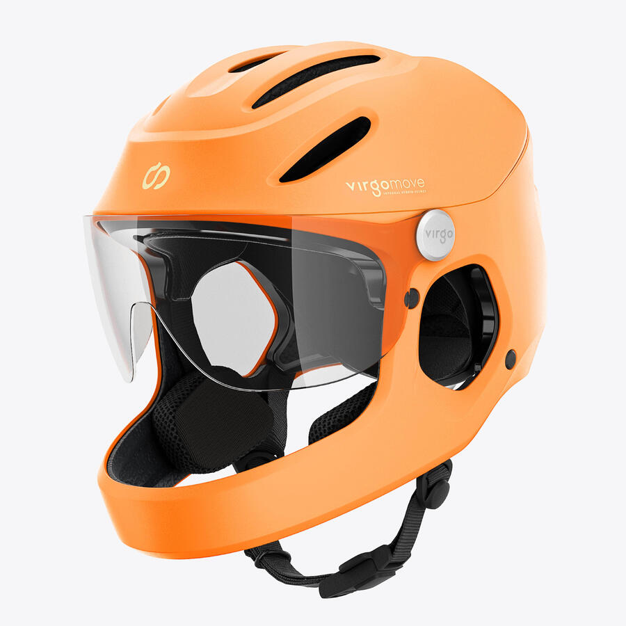 VIRGOMOVE Virgo Integral Orange — городской шлем с полным лицом, визором и задним фонарём
VIRGOMOVE Virgo Integral Orange — городской шлем с полным лицом, визором и задним фонарём