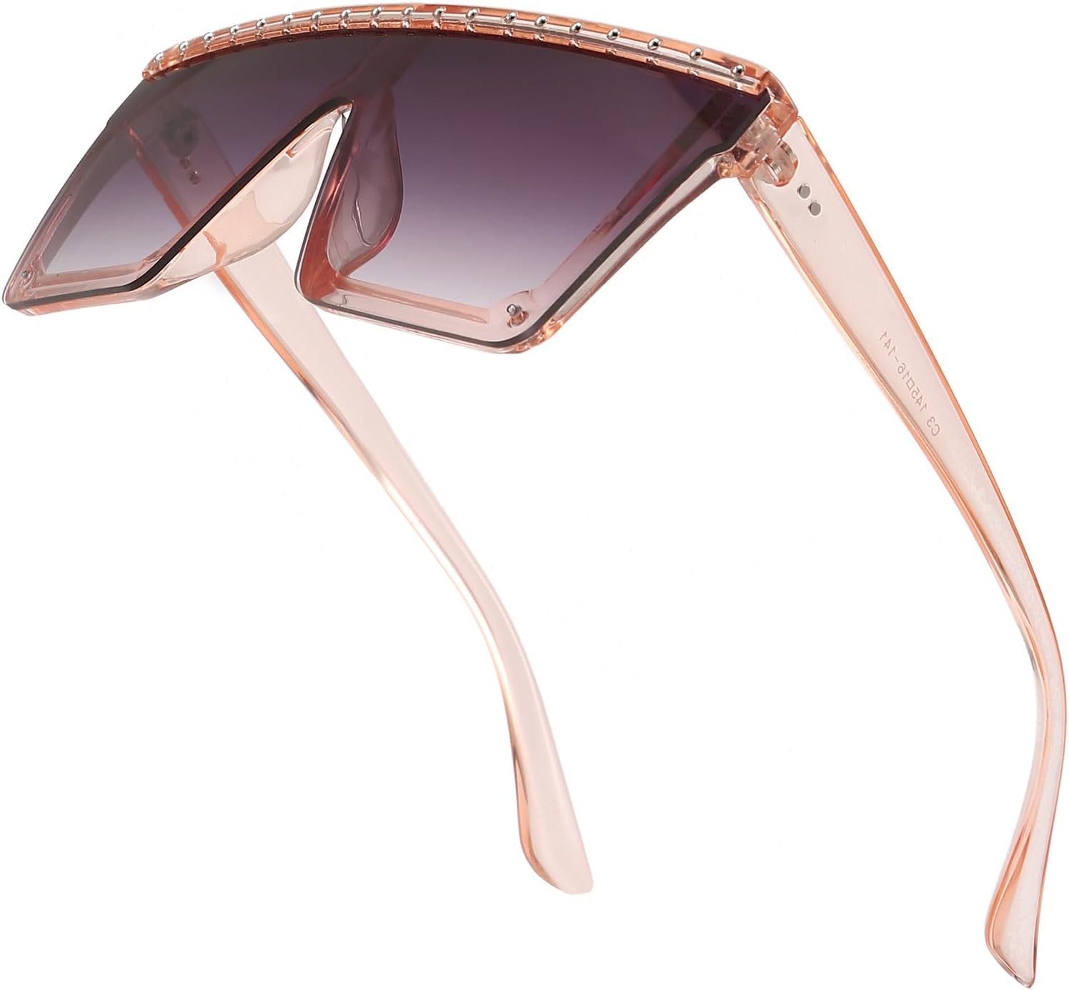 Солнцезащитные очки Dollger Square Oversized с крупными стразами для женщин, с плоской верхней частью и заклепками, модные, с большой защитой от УФ-излучения, без оправы, Transparent Pink
Солнцезащитные очки Dollger Square Oversized с крупными стразами для женщин, с плоской верхней частью и заклепками, модные, с большой защитой от УФ-излучения, без оправы, Transparent Pink