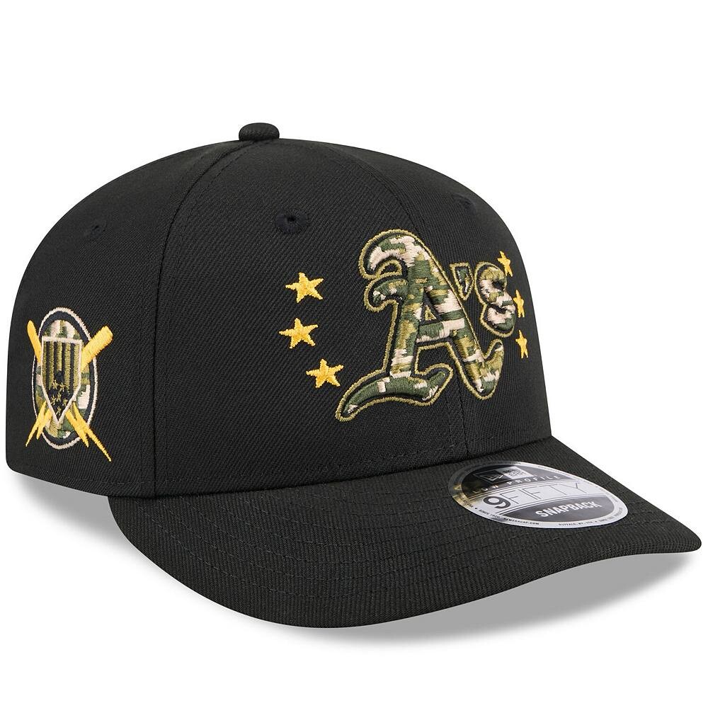 Мужская низкопрофильная кепка 9FIFTY Snapback New Era Black Oakland Athletics ко Дню вооруженных сил 2024, цвет Oas Black 
Мужская низкопрофильная кепка 9FIFTY Snapback New Era Black Oakland Athletics ко Дню вооруженных сил 2024, цвет Oas Black