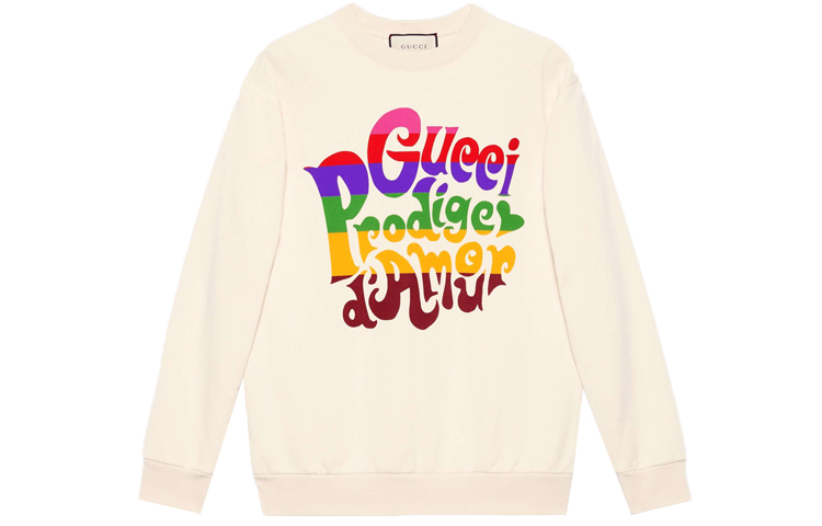 GUCCI Свитшот мужской Ecru с круглым вырезом, умеренно свободный, Regular
GUCCI Свитшот мужской Ecru с круглым вырезом, умеренно свободный, Regular