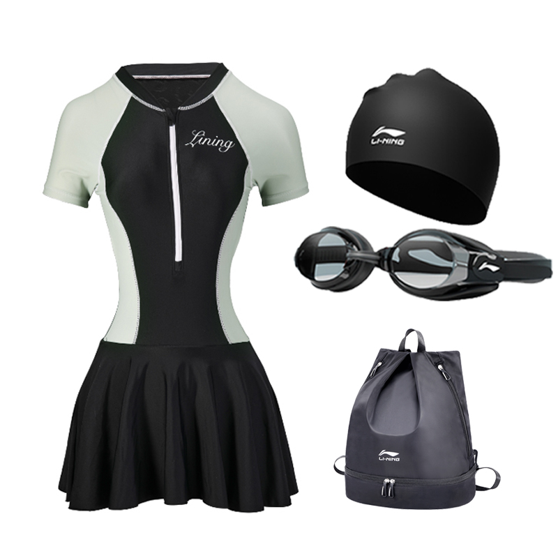 Спортивная модная коллекция купальник слитный женский LINING, Set (Swimsuit+Swim Goggles+Swimming Cap+Swim Bag)
Спортивная модная коллекция купальник слитный женский LINING, Set (Swimsuit+Swim Goggles+Swimming Cap+Swim Bag)