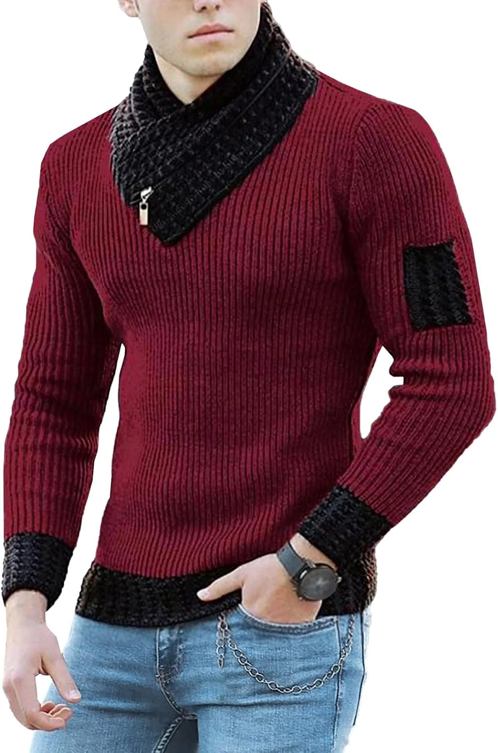 Мужской вязаный водолазка с высоким воротником и длинными рукавами DGHM-JLMY
Мужской вязаный водолазка с высоким воротником и длинными рукавами DGHM-JLMY