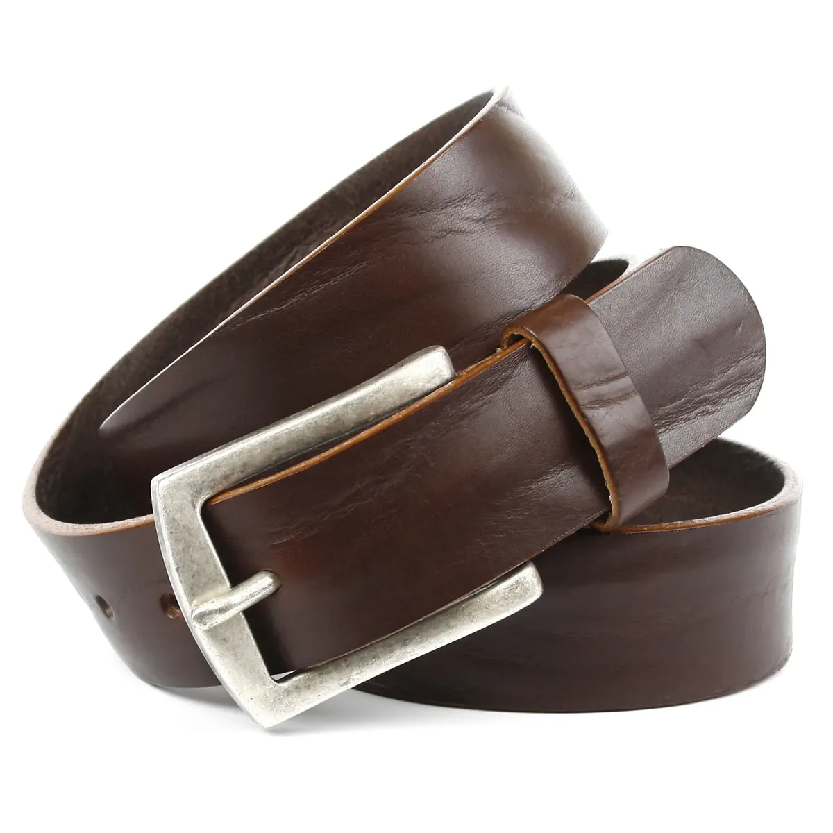 Кожаный ремень Anthoni Crown темно-коричневого цвета с пряжкой с матовой отделкой под старину, коричневый
Кожаный ремень Anthoni Crown темно-коричневого цвета с пряжкой с матовой отделкой под старину, коричневый