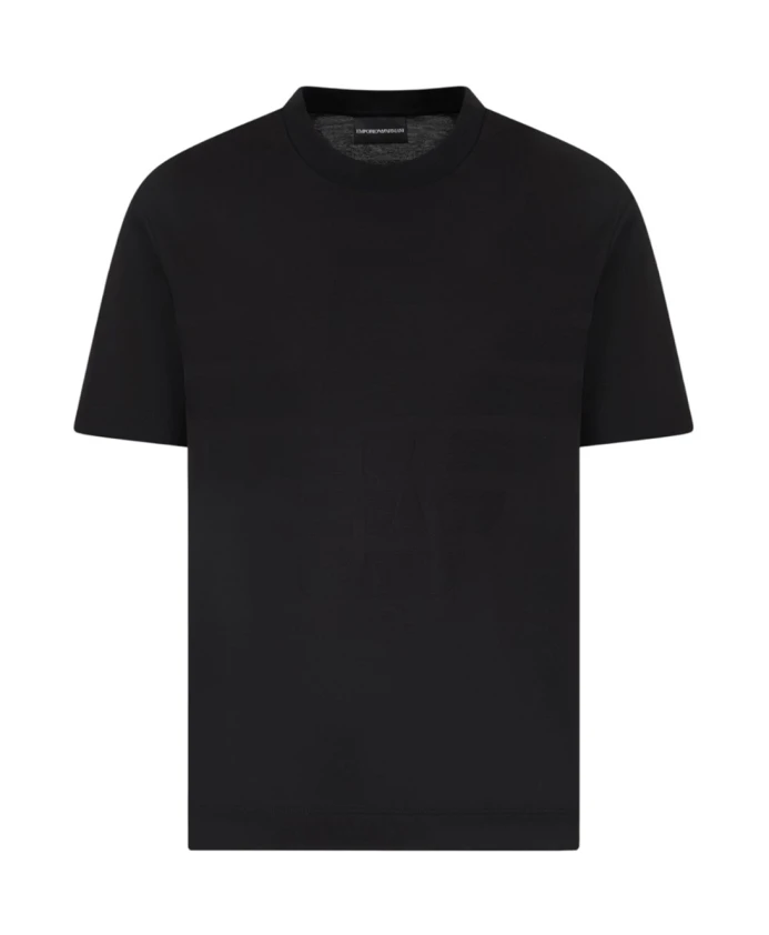 Футболка с жаккардовым логотипом и короткими рукавами. Emporio Armani, черный
Футболка с жаккардовым логотипом и короткими рукавами. Emporio Armani, черный