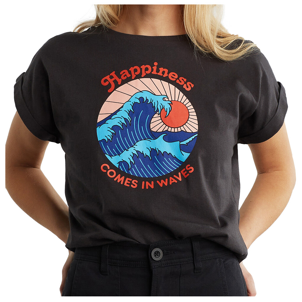 Футболка Dedicated Women's Visby Happiness, цвет Charcoal 
Футболка Dedicated Women's Visby Happiness, цвет Charcoal