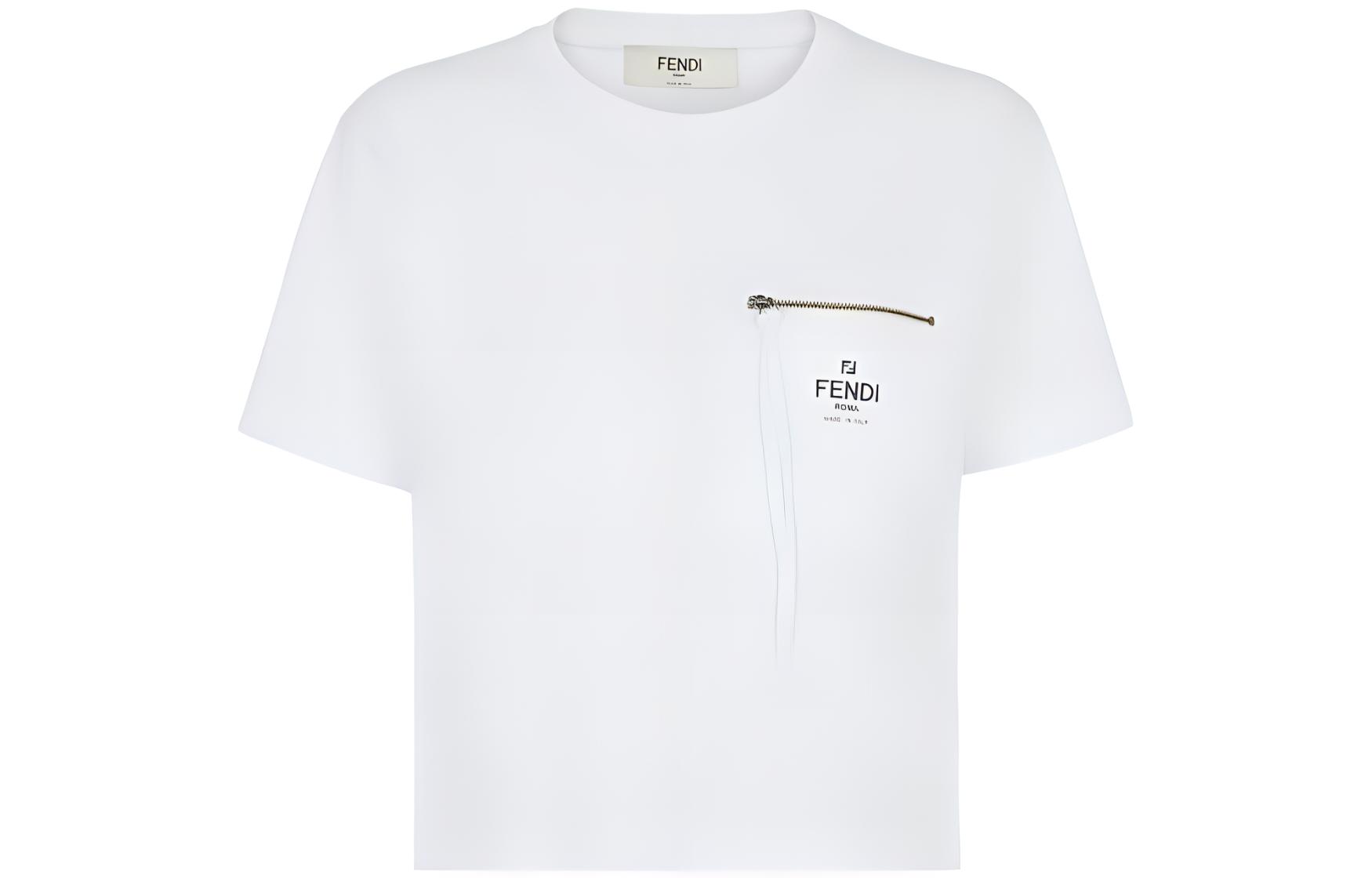 Футболка с застежкой-молнией FENDI, белый
Футболка с застежкой-молнией FENDI, белый