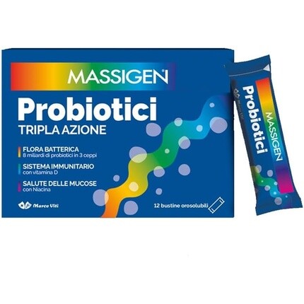 Пробиотики Marco Viti Farmaceutici 12 стиков по 1 г - Упаковка из 12 шт. Massigen
Пробиотики Marco Viti Farmaceutici 12 стиков по 1 г - Упаковка из 12 шт. Massigen
