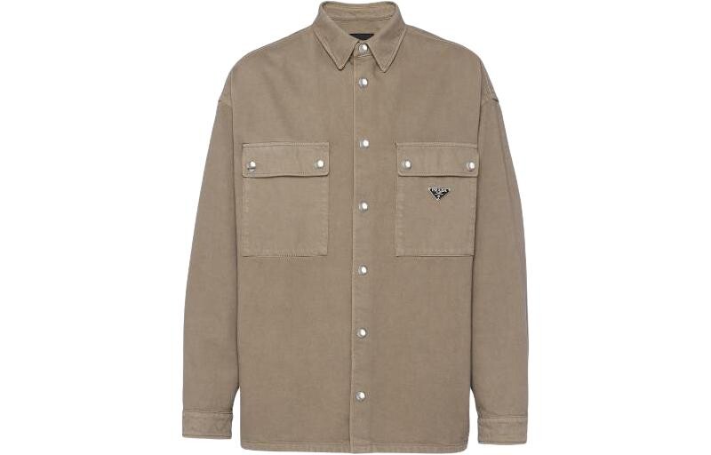 Рубашка мужская хаки Prada, хаки
Рубашка мужская хаки Prada, хаки