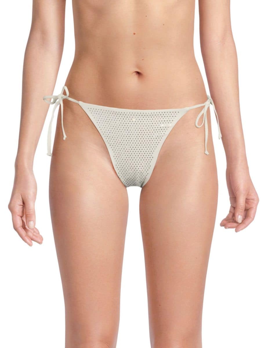 Плавки бикини с завязками и декором WeWoreWhat, белый
Плавки бикини с завязками и декором WeWoreWhat, белый