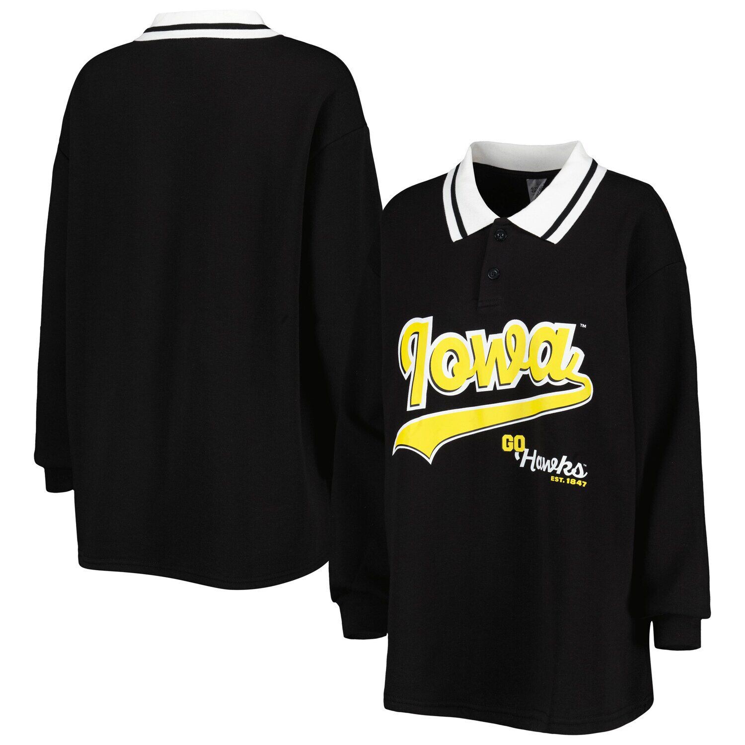 Женская футболка-поло Gameday Couture Black Iowa Hawkeyes Happy Hour с длинными рукавами
Женская футболка-поло Gameday Couture Black Iowa Hawkeyes Happy Hour с длинными рукавами