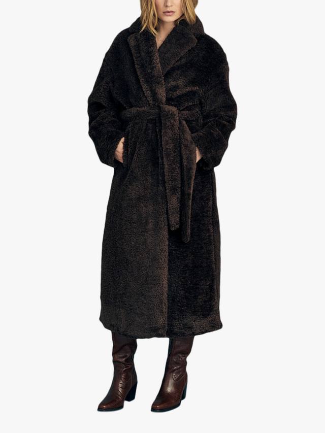 Длинное плюшевое пальто с поясом A-VIEW, коричневый
Длинное плюшевое пальто с поясом A-VIEW, коричневый