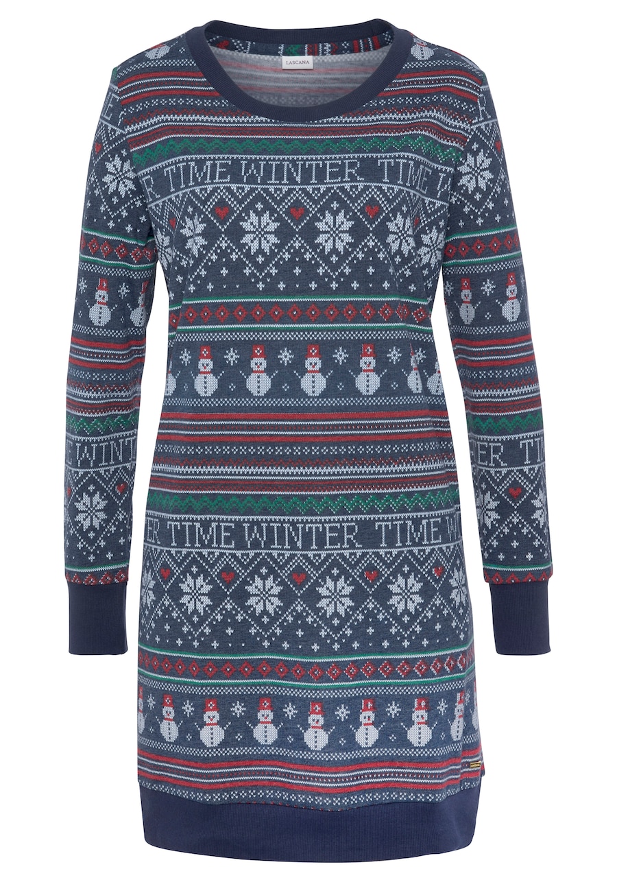 Ночная рубашка LASCANA, темно-синий
Ночная рубашка LASCANA, темно-синий