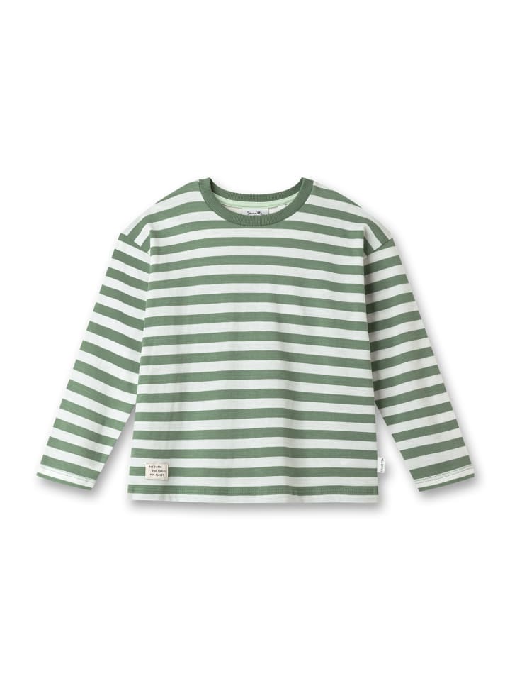 Рубашка с длинными рукавами зеленого и белого цветов Sanetta
Рубашка с длинными рукавами зеленого и белого цветов Sanetta