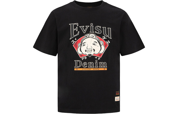 Футболка унисекс черная Evisu, черный
Футболка унисекс черная Evisu, черный