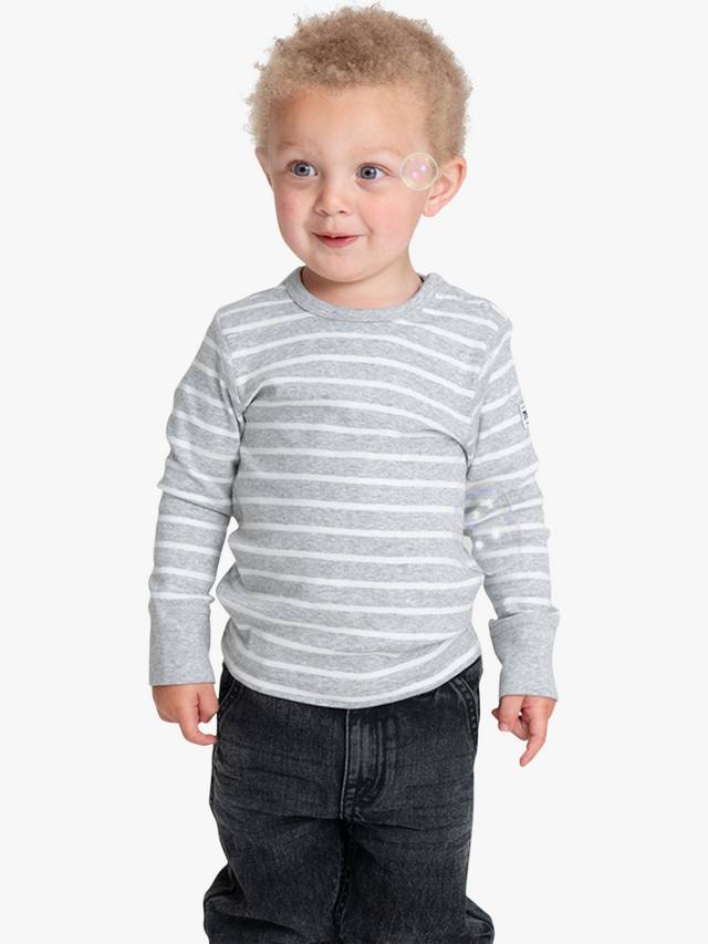 Детский топ с длинным рукавом в полоску из органического хлопка Polarn O. Pyret, серый
Детский топ с длинным рукавом в полоску из органического хлопка Polarn O. Pyret, серый