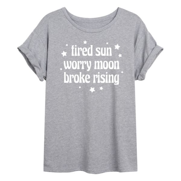 Футболка оверсайз Juniors с принтом "Уставшее солнце, тревожная луна, разбитый восход" Licensed Character, серый
Футболка оверсайз Juniors с принтом "Уставшее солнце, тревожная луна, разбитый восход" Licensed Character, серый