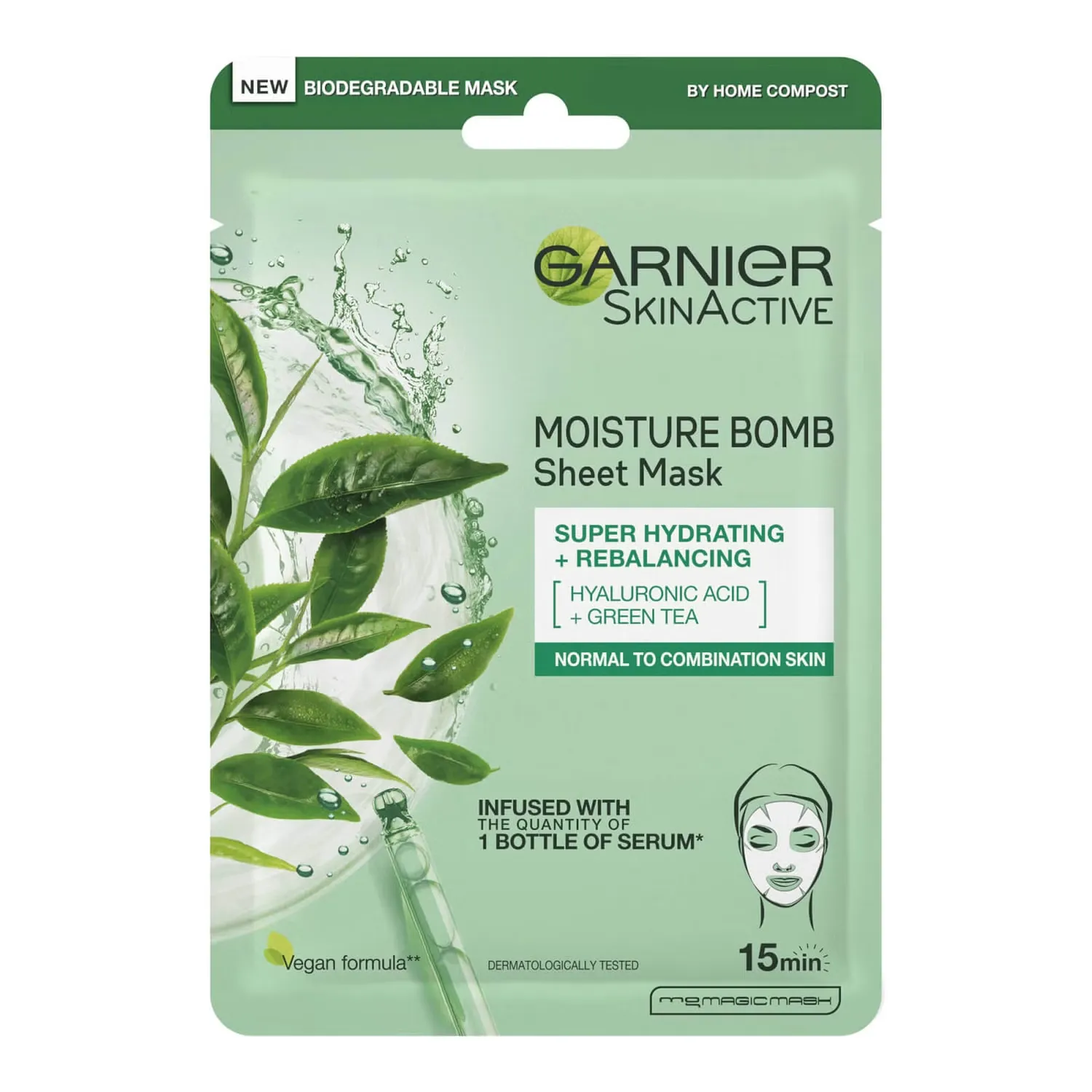 Moisture Bomb Green Tea Увлажняющая тканевая маска для лица для комбинированной кожи 32 г Garnier
Moisture Bomb Green Tea Увлажняющая тканевая маска для лица для комбинированной кожи 32 г Garnier