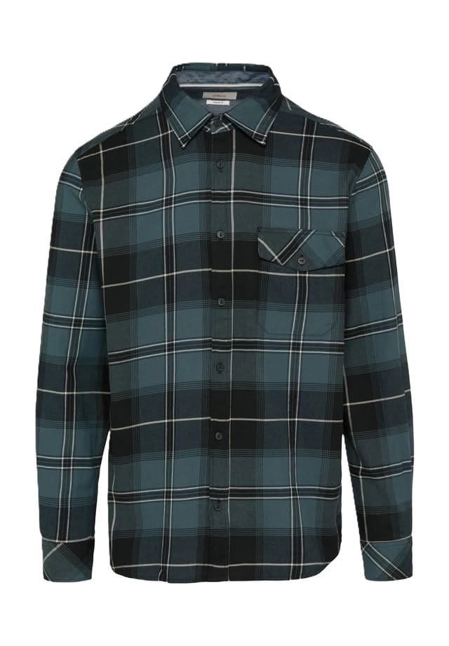 Рубашка из фланели стандартный крой длинный рукав воротник-стойка S.Oliver, мультиколор
Рубашка из фланели стандартный крой длинный рукав воротник-стойка S.Oliver, мультиколор