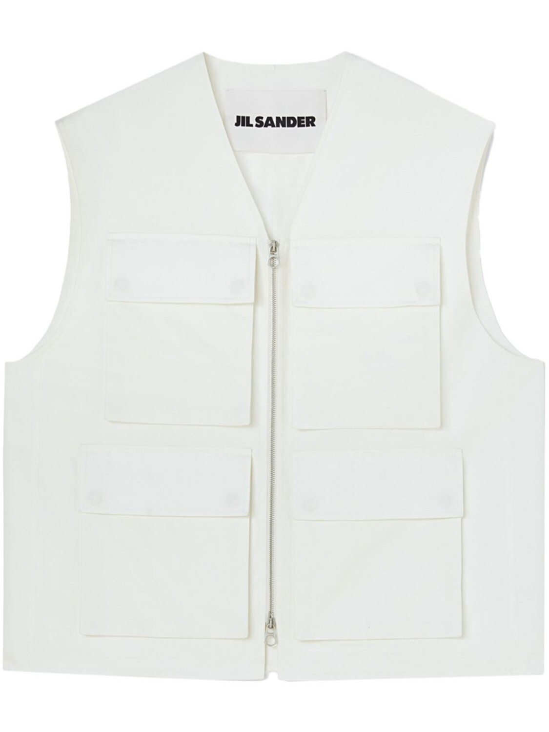 Jil Sander жилет на молнии, белый
Jil Sander жилет на молнии, белый