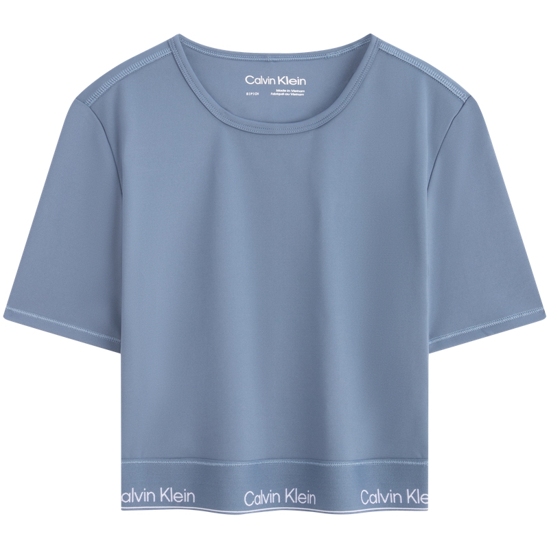 Кроп-футболка Performance с логотипом на подоле Calvin Klein, синий
Кроп-футболка Performance с логотипом на подоле Calvin Klein, синий