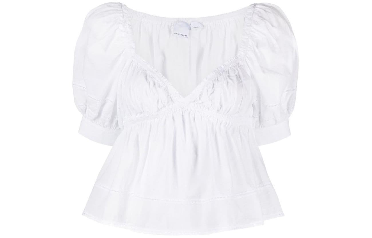 Блузка из хлопка с вырезом sweetheart PINKO, белый
Блузка из хлопка с вырезом sweetheart PINKO, белый