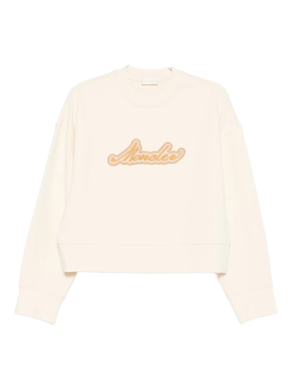 Свитшот с нашивкой-логотипом Moncler, нейтральный 
Свитшот с нашивкой-логотипом Moncler, нейтральный