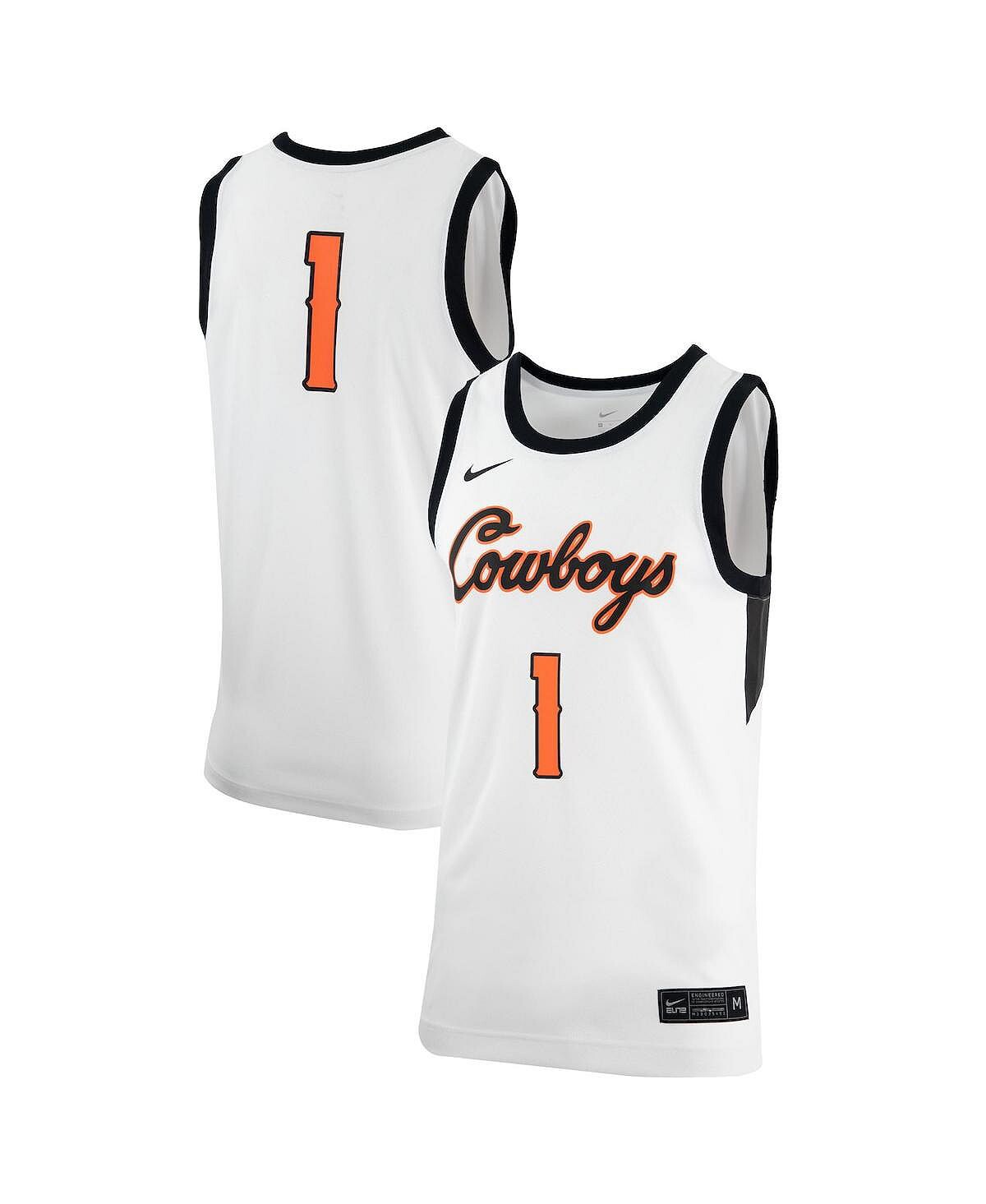 Мужская белая баскетбольная майка Oklahoma State Cowboys в стиле ретро Nike
Мужская белая баскетбольная майка Oklahoma State Cowboys в стиле ретро Nike