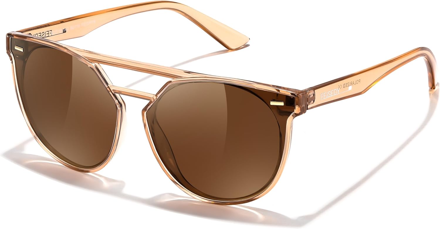 Женские солнцезащитные очки-авиаторы FEISEDY «кошачий глаз» — поляризованные, с защитой от УФ-излучения UV400, для вождения и путешествий, винтажный стиль, увеличенный размер, артикул B0119, 06 Champagne - Tea
Женские солнцезащитные очки-авиаторы FEISEDY «кошачий глаз» — поляризованные, с защитой от УФ-излучения UV400, для вождения и путешествий, винтажный стиль, увеличенный размер, артикул B0119, 06 Champagne - Tea
