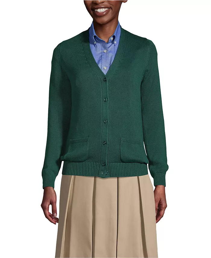Женский кардиган на пуговицах из хлопка и модала Lands' End, зеленый
Женский кардиган на пуговицах из хлопка и модала Lands' End, зеленый