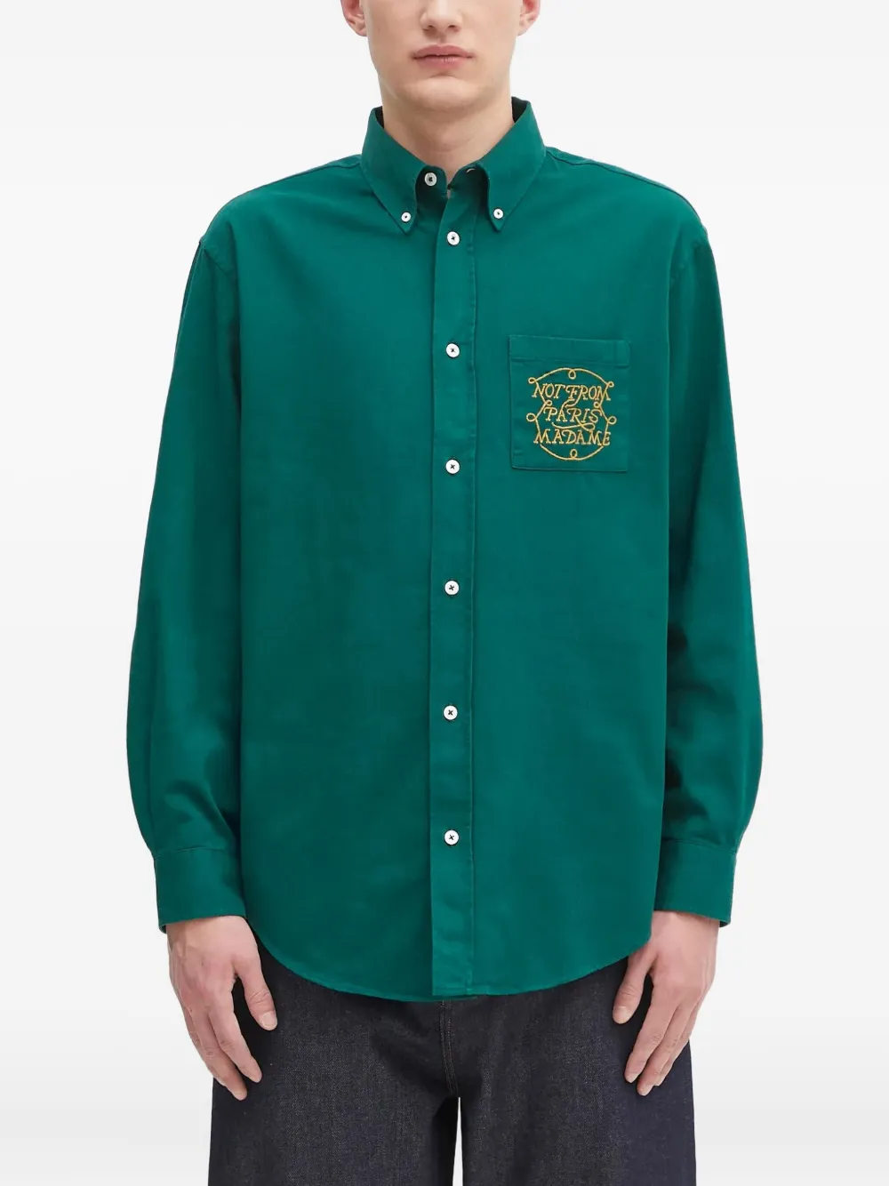 Вышитая рубашка Drôle De Monsieur, зеленый
Вышитая рубашка Drôle De Monsieur, зеленый