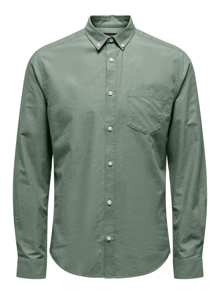 Рубашка Only&Sons Slim Fit Langarm Oxford, темно-зеленый
Рубашка Only&Sons Slim Fit Langarm Oxford, темно-зеленый
