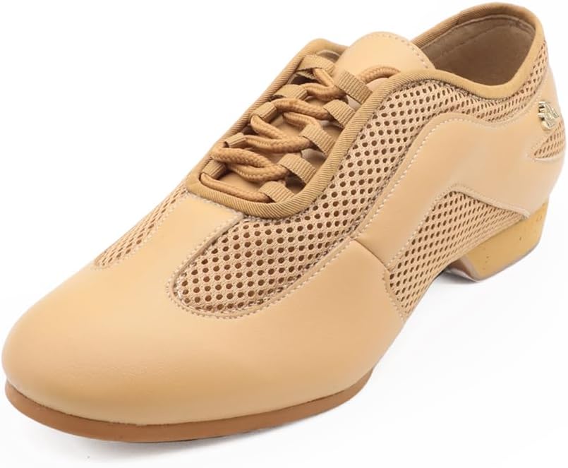 Профессиональные мужские туфли для джазовых, латиноамериканских и бальных танцев с раздельной подошвой, кожаные с сетчатыми вставками, для тренировок и практики AM-2 Bd Dance, Tan
Профессиональные мужские туфли для джазовых, латиноамериканских и бальных танцев с раздельной подошвой, кожаные с сетчатыми вставками, для тренировок и практики AM-2 Bd Dance, Tan