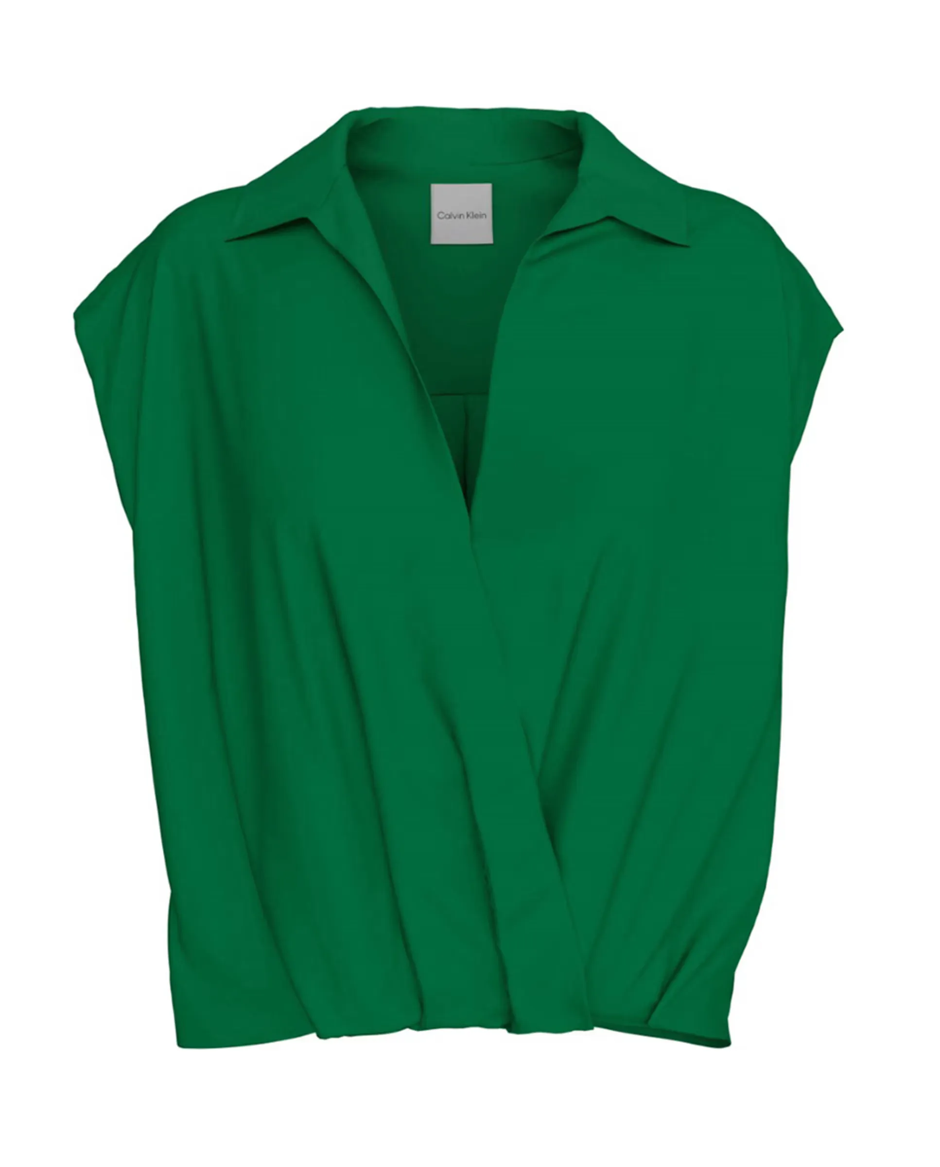 Женская блуза с драпировкой на талии Calvin Klein, зеленый 
Женская блуза с драпировкой на талии Calvin Klein, зеленый