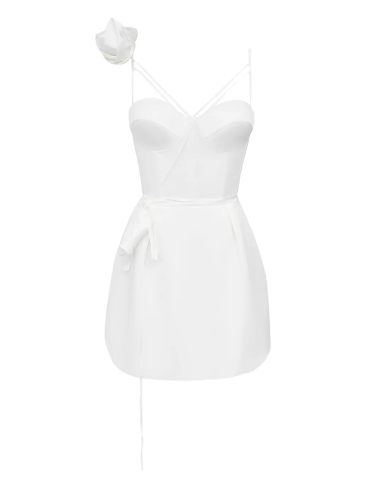 POST MERIDIEM платье мини с корсетом, белый 
POST MERIDIEM платье мини с корсетом, белый