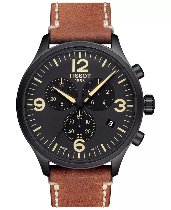 Мужские часы Swiss Chrono XL с коричневым кожаным ремешком, 45 мм Tissot, Черный, Мужские часы Swiss Chrono XL с коричневым кожаным ремешком, 45 мм Tissot
Мужские часы Swiss Chrono XL с коричневым кожаным ремешком, 45 мм Tissot, Черный, Мужские часы Swiss Chrono XL с коричневым кожаным ремешком, 45 мм Tissot