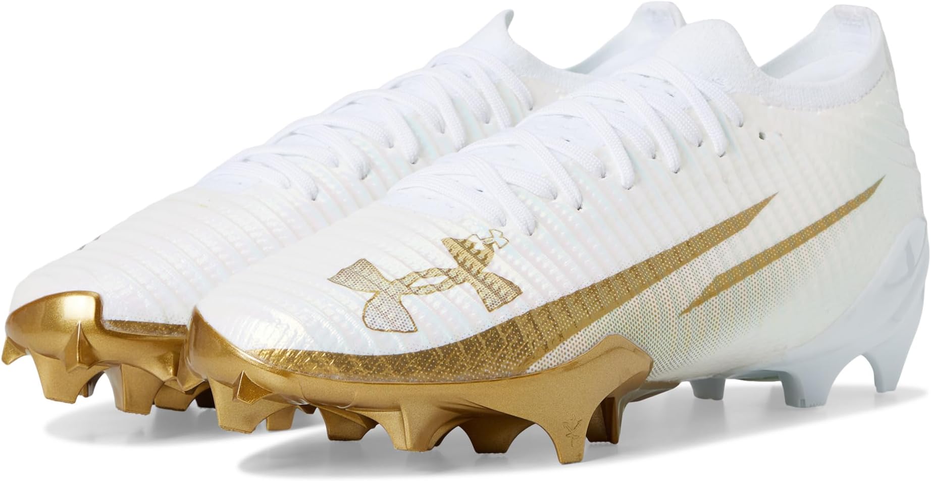 Кроссовки Under Armour Blur Pro Football Cleats, White/Metallic Gold/Metallic Gold
Кроссовки Under Armour Blur Pro Football Cleats, White/Metallic Gold/Metallic Gold